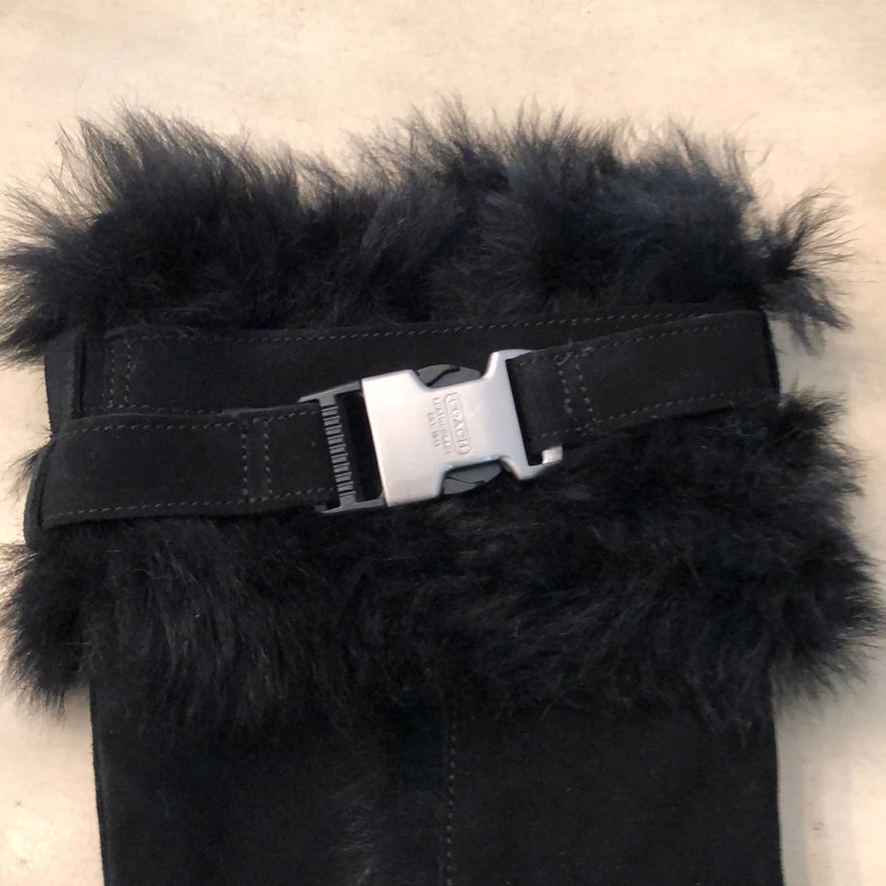 Authentic Coach Sharma Suede Shearling Boots - Picture 3 of 7